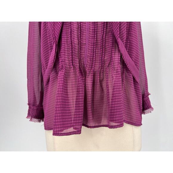 Anthropologie HD In Paris Size 6 Sheer Blouse EUC - Picture 5 of 12